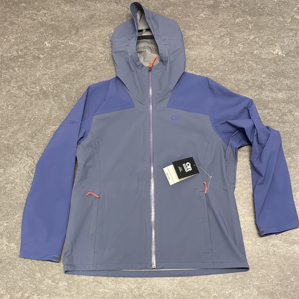 OR Women's stratoburst stretch rain jacket summit/galactic XL NWT